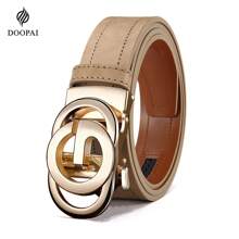 DOOPAI DOOPAI Herren Gürtel im Lässig Stil - Ledergürtel aus PU, verstellbar passend für vintage Hosen, stilvolles und vielseitiges Accessoire, perfektes Geschenk für ihn