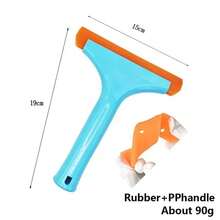 Nuevo raspador de coche Limpiador de vidrios Escobilla de goma Limpiador de ventanas Herramienta múltiple Cuchilla de goma para baño Ducha Hogar Limpieza de vidrios de coche - Azul - Ver 4