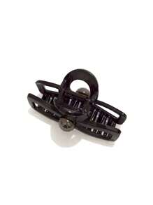 1 pieza Clip de pelo de mujer minimalista con lazo hueco y cuentas redondas, adecuado para uso diario, accesorios para el cabello, pinza de pelo, pinza de garra, clip de pelo, clip de mandíbula, casual otoño invierno para atuendos de vacaciones de mujer