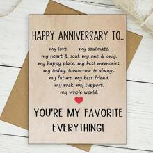 1 pièce Cartes d'anniversaire de mariage heureuses pour maris et épouses, cartes d'anniversaire de mariage douces pour couples, cartes d'anniversaire romantiques pour petits amis et petites amies, cartes de 4,72 po * 6,69 po