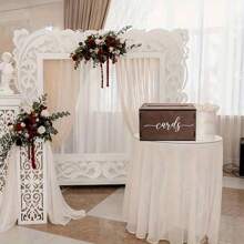 1pc/11pcs/50pcs/51pcs-Wooden Wedding Card Box - Wedding Gift And Money Reception Decoration For Baby And Bride Showers And Graduations