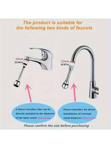 Tête de vaporisateur de robinet d'eau polyvalente, filtre anti-éclaboussures pour robinet, bec réglable, s'adapte à la plupart des robinets, dispositif d'extension pour évier de cuisine