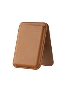 Bao da PU đựng thẻ từ tính du lịch nhỏ gọn, tương thích với điện thoại Apple 12/13/14/15/16, đựng thẻ ngân hàng/thẻ căn cước/thẻ ra vào hoặc tiền xu, bao da đựng thẻ có thể gập lại, có thể hỗ trợ điện thoại ổn định để xem video, điều hướng hoặc gọi video - Nhiều màu - Xem 16