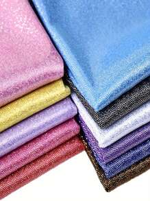 1pc Holographic Iridescent Knitted Fabric With Glitter All-Over Fingerprint Pattern, Suitable For Stage Performance Costumes, Photography Backdrops - Multicolor - View 8