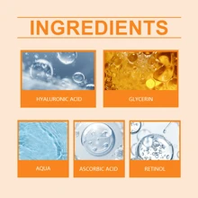 Hoygi 50ml 视黄醇和维生素 C 精华，抗皱修复，淡化细纹和皱纹，紧致光滑，滋养保湿，提亮肤色，面部精华 - 彩色 - 查看 7