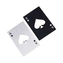 2/4/8 Pik-Ass Flaschenöffner Kreditkartengröße Poker Deckel Öffner tragbarer Edelstahl Dosenöffner