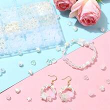 15-Grid White Gift Box Set, Includes Star, Heart, Ball, Butterfly, Flower Beads, Suitable As Girls Birthday Gift, Bracelet Making, DIY Jewelry Kit - W-15-6 - View 5