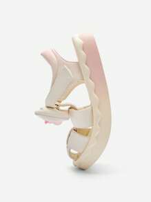 Balabala 女童蝴蝶结凉鞋，甜美时尚的夏季鞋款 - 白紅色調 - 查看 6