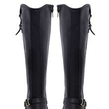 Women's Riding Boots, High Shaft, Side Zipper, Horse Riding Boot - Negro - Ver 7
