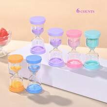4/5/6pcs/Set Set, Colorful Sets, Egg Timer, 1/3/5/10/15/30 Minute Glass Timers, Macaron 5 Colors, Classroom Games, Kitchen, Home, Office Decor - Multicolor - View 7