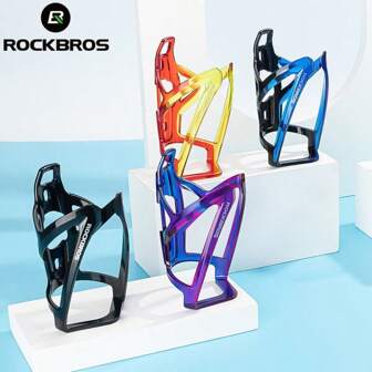 ROCKBROS Cycling Bottle Cage Gradient Colorful Mountain Bike Water Bottle Holder Lightweight Plastic Bottle Bracket