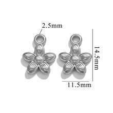 5 Pieces Of 304 Stainless Steel 18k Gold-Plated Vintage Rose Pendant Necklace And Bracelet With Titanium Steel Heart Heart Shape DIY Waterproof Leaf Pendant - Pendant - View 31