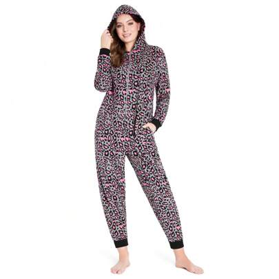 City Comfort Onesie Soft Comfy Fleece Pyjama Nightwear Fluffy Lounge Wear Sizes S-XL