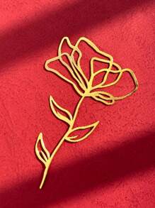 4pcs Rose Flower Metal Bookmarks, Delicate Bookmarks, School & Office Supplies, Suitable For Book Lovers, Readers, Birthday, Holidays, Writers, Friends, Teachers, Students As Stationery Gifts, Hollow-Out Design, Metal Texture