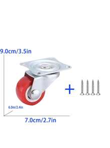 多向旋转脚轮套装，静音轮，树脂滚珠滚轮，粘贴式安装，高负载能力，适用于垃圾桶、储物箱、花盆、茶几和家具，可免费钻孔，学校用品，返校 - 彩色 - 查看 14