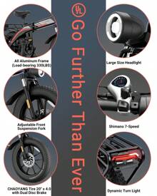 Luckeep X1 Folding Electric Bike For Adults 1500W Peak Motor,30MPH 60 Miles,720WH Battery 20" X 4.0" Fat Tire Foldable Ebike Commute With NFC/Anti-Theft/Hydraulic Brakes,UL Certified Electric Bicycle - Ideal For Commuting, Mountain, City Rides, Portable Transport, Stylish Ride, Robust Frame, Powerful Motor, Commuter Choice - X1Red - View 8