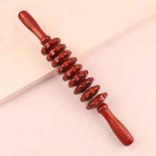 1 Multifunctional 9-Wheel Wooden Massage Roller Scraping Gua Board Wooden Massage Tool Full Body Meridian Massager,School,Back To School,Travel,Travel Essentials,Home Essentials,Spa,Massage Tool,Massage,Massager,Spa - Yellow - View 13