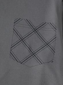 Bộ đồ ngủ tay ngắn nhẹ mùa hè 2 món cho nam - Áo tay ngắn và quần short, Bộ đồ ngủ tay ngắn thường ngày cho nam - Cà phê nâu - Xem 9