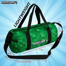Minecraft Gym Bag Travel Overnight Sports Duffle Adjustable Strap Kit Large Holdall Gamer Hand Luggage - Multicolor - View 6