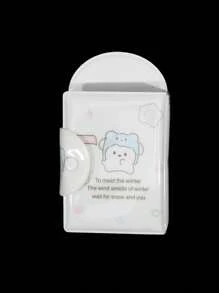 1Pc New Portable 32 Slots Cartoon Mini Photo Album Collection Book Photocard Holder Star Chasing Storage Album With Buckle Photo Card Supplies, Idol Postcard Card Storage Photo Card Packaging Supplies Collectible Card Photocards Holder Lomo Card Album Photo Card Book, 3-Inch Plastic Rectangle Photocard Holder, Korean Kpop Idol Picture Organizer, Perfect Gift For Collectors & Fans - Multicolor - View 10