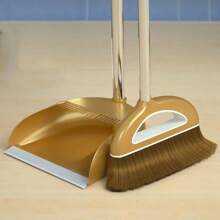 Magic Broom And Plastic Dustpan Set Cleaning Tools Sweeper Wiper For Floors Home Accessories Sweeping Dust Brush Multifunction - Gold - View 2