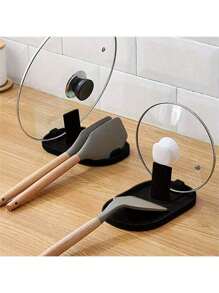 Pot Cover Holder, Spoon Holder, Foldable Cooking Scraper Holder, Cutlery Storage Rack, Spoon Rest, For Home Kitchen Dining, Kitchen Supplies, Kitchen Tools, Kitchen Storage Accessories - Ideal Gift For Dad And Loved Ones