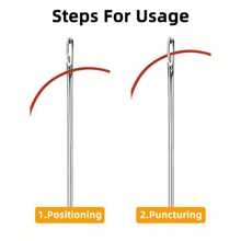 12pcs Self-Threading Hand Sewing Needles Set For Darning, Hand Stitching, And Sewing Accessories