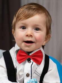 Adjustable Single-Layer Bow Tie For Kids, Boys Girls Flower Girl Formal Wear, British Style Infant Toddler Bowtie, Suitable For Wedding Ceremony, Birthday, Performance, Ages 3-12