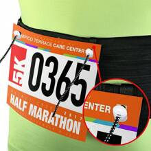 NEWBOLER Elastische Sport Hüfttasche Packung mit Startnummer Gürtel für Triathlon Marathon Radfahren Bergsteigen Hydratations Hüfttasche + 500ML weiches Wasserflasche