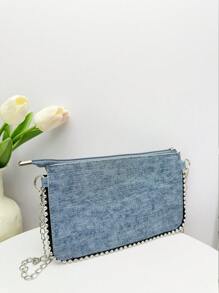 Bolso bandolera cruzado con cadena para teléfono, con estilo