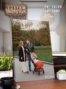 1 件带框可定制家庭照片帆布，个性化家庭帆布，印刷市场定制帆布图片，多功能、可重复使用、装饰精美、多功能、装饰、防霉、可重复使用、可爱、高品质、可爱、色彩鲜艳、现代、定制、个性化、独特，适合他/她、男朋友、女朋友、朋友、在校学生、餐厅、浴室、客厅、卧室、办公室、茶室、学校、家庭、家庭卧室刷新生日毕业 - 彩色 - 查看 2