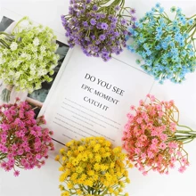 36 件 Real Touch 人造满天星花束，适用于婚礼、订婚、家居和办公室装饰 - 抗氧化、多色（不含花瓶）、婚礼装饰 | 栩栩如生的花朵 | 真正的塑料花、青少年淋浴装饰