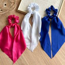 Women's Bow Knot French Simple Hair Tie, Colorful Elegant Style Hair Rope With Long Ribbon, Bohemian,Hair Accessories, Scrunchy Hair Ties Scrunchies