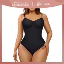 FeelinGirl Seamless Covered Bust Jumpsuit Thong Bodysuit Fit Comfort Slimming  Womenswear 1 Breathable Hip Tops Soft - Quần lót màu hồng tươi - Xem 2