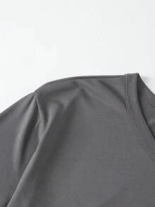 Bộ đồ ngủ tay ngắn nhẹ mùa hè 2 món cho nam - Áo tay ngắn và quần short, Bộ đồ ngủ tay ngắn thường ngày cho nam - Cà phê nâu - Xem 8