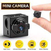 1 pezzo Fotocamera compatta ultra grandangolare mini con visione notturna a infrarossi, rilevamento del movimento - Portatile, controllo touch, batteria ricaricabile, adatta per sport all'aperto e fotografia aerea, fotocamera per sport all'aperto | Fotocamera con obiettivo circolare | Fotocamera con schermo touch
