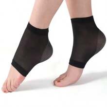 1 paire de chaussettes de protection pour les talons en silicone, manches de talon respirantes et fines anti-fissures, convenant pour porter avec des chaussures de sport ou des chaussures décontractées - Multicolore - Voir 4