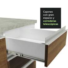 Despensero De Cocina Madesa Glamy 60cm 1 Puerta Bm - Blanco y Marrón - Ver 8
