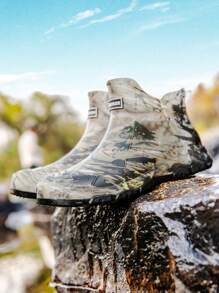 1 双男士冬季保暖雨靴,PVC 短筒内衬雨靴,户外涉水鞋,适合沙滩、园艺、农活、徒步旅行等场合,雨靴(尺码偏小 2 码) - 彩色 - 查看 8