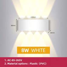CANMEIJIA Đèn tường LED chống nước, Công suất phát quang cao 3000/4000/6500K, Đèn chiếu sáng ngoài trời bằng nhôm/nhựa, Xếp hạng IP65, 85V-265V, Thích hợp cho Sân, Cầu thang, Đường phố, Khu vực trong nhà, Nhà bếp, Phòng ngủ, Hành lang - đèn tường kính thiên văn - Xem 16