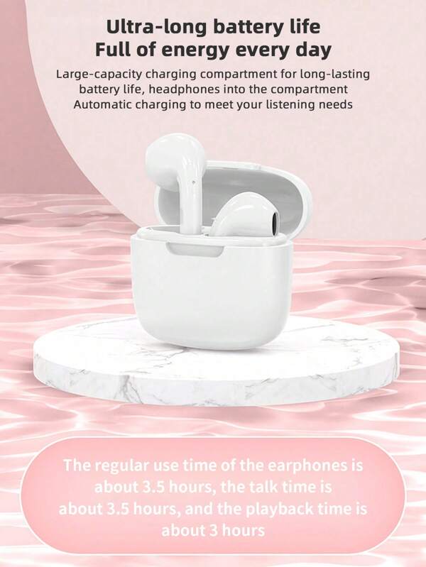 Wireless Earbuds, Bluetooth Headphones, With Active Noise Cancellation, Adaptive Audio, Transparency Mode, Personalized Spatial Audio, USB-C Charging Case With AppleCare+,5.3 Chip, HD Music-White