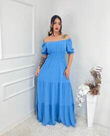 Women Dresses - 淺藍色 - 查看 1