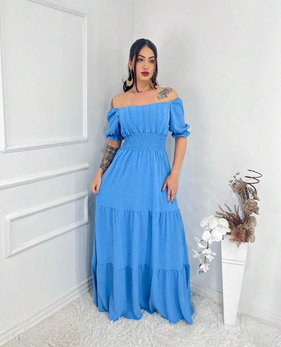 Women Dresses - 淺藍色 - 查看 1