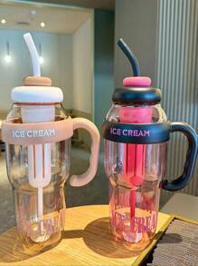 1pc Summer Car Insulated Cup, Large Capacity, Heat Resistant, Separate Drinking Cup - Multicolor - View 8