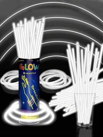 50/100 st. 8-tums vita bröllopsljuspinnar, högkvalitativa superljusa lyspinnar, konstnärliga lyspinnar, ljusdekor, nattljuseffekt, varaktig 8-12 timmars belysning, ger lyster till fester