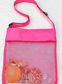 1pc Kids' Seashell Pattern Beach Bag, Mesh Tote Bag For Beach/Grass, Small Size - one-size - View 4