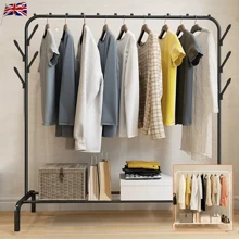 Heavy Duty Clothes Rail Rack Garment Hanging Display Stand Shoes Storage Shelves - Multicolor - View 4