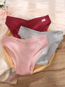 18 Pieces Ladies' Cotton Threaded Comfortable Breathable Hipster Triangle Pants - Multicolor - View 8