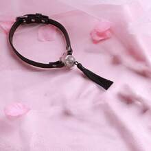 Bondage Collar, Adjustable Tasseled Collar With Bell Couples Intimate Toy Date Night Game