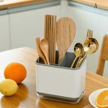 1 pieza Soporte para palillos, Caja de almacenamiento y escurridor multifuncional para utensilios de cocina - Multicolor - Ver 5